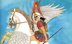 The myth of Pegasus and Bellerophontes