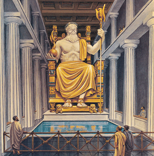 The statue of Zeus in Olympia