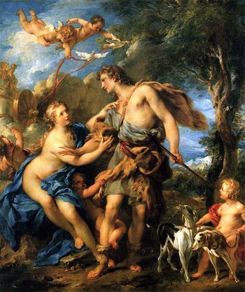 The myth of Aphrodite and Adonis